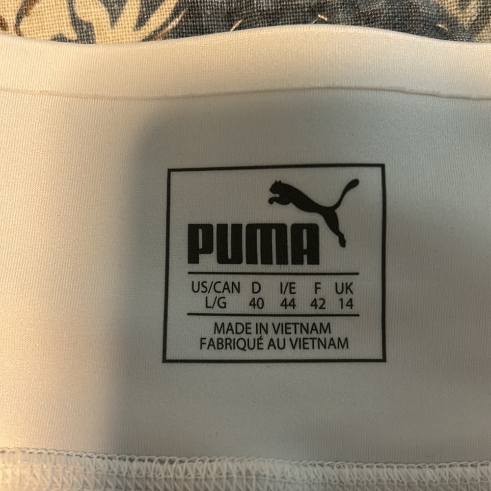 Puma Bright White Athletic Skort, Size Large - Picture 4 of 8